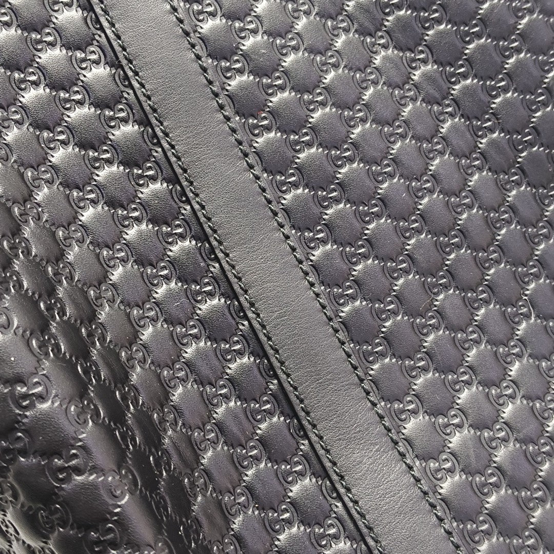 Microguccissima Monogram Calfskin Black