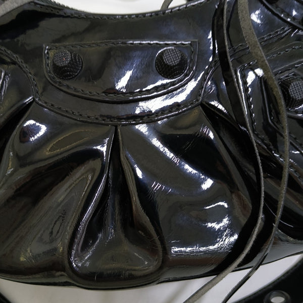 Le Cagole Mini Patent Leather Black