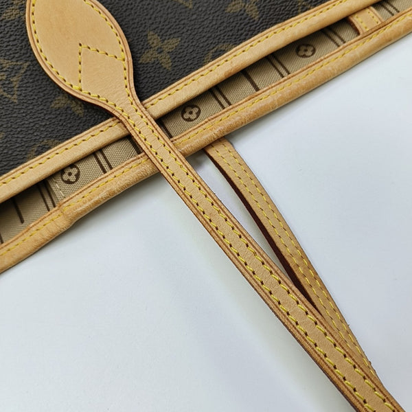 NEVERFULL GM Monogram Coated Canvas Brown