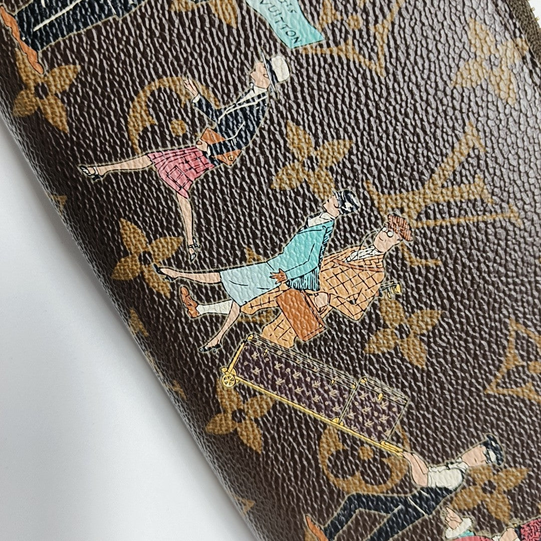 ZIPPY Monogram Coated Canvas Brown Wallet