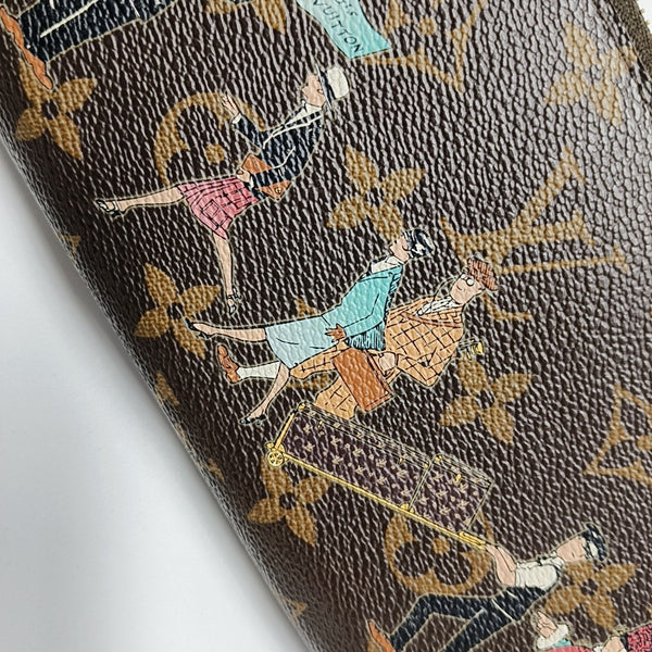 ZIPPY Monogram Coated Canvas Brown Wallet
