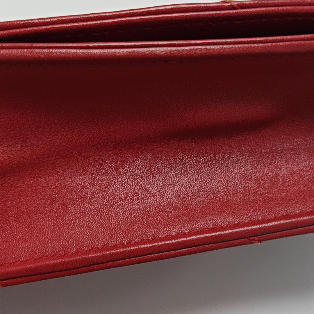 GG Marmont Super Mini Quilted Calfskin Red