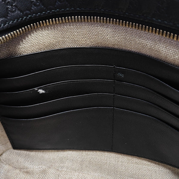 Monogram Calfskin Shoulder Bag Black