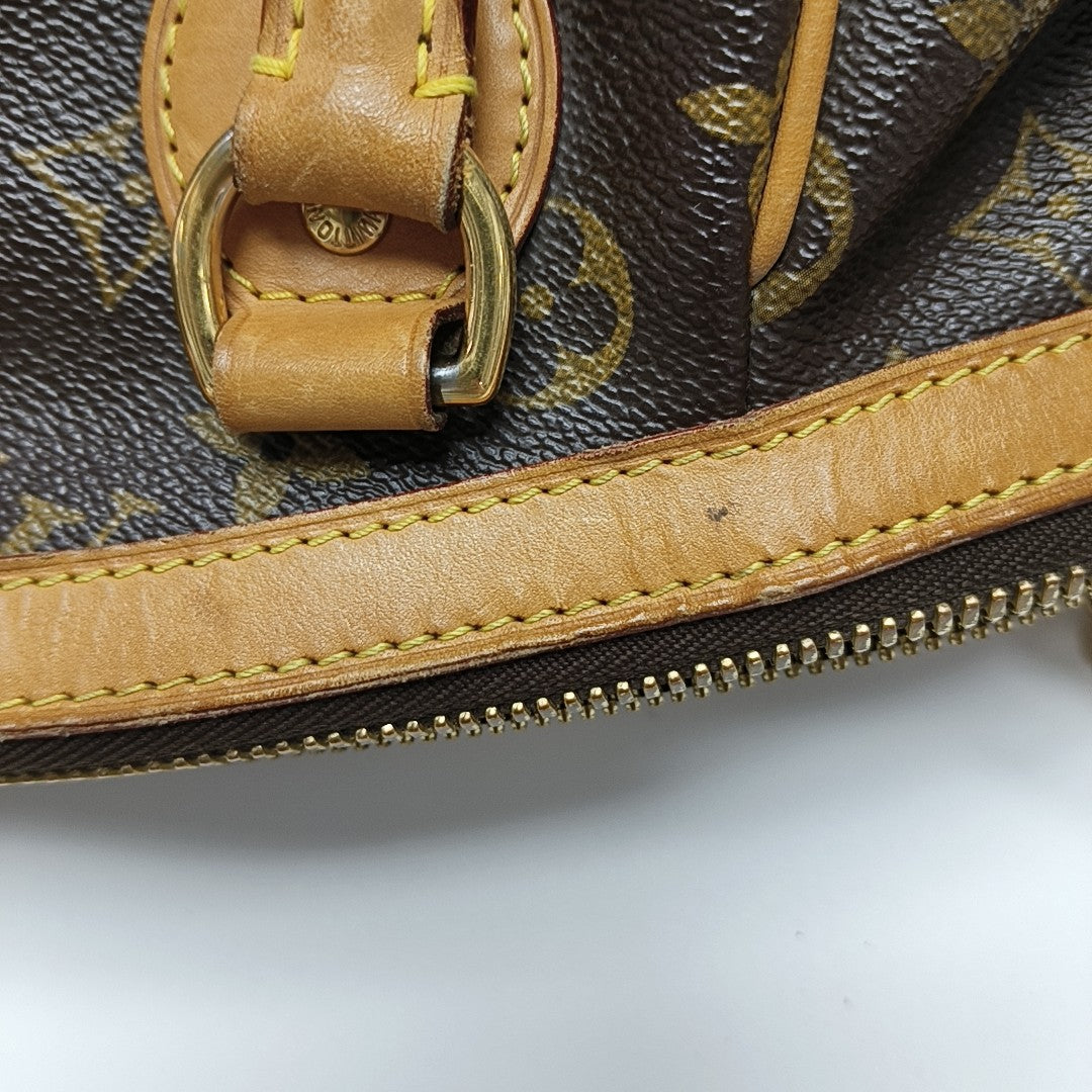 Monogram Coated Canvas Top Handle Bag Brown