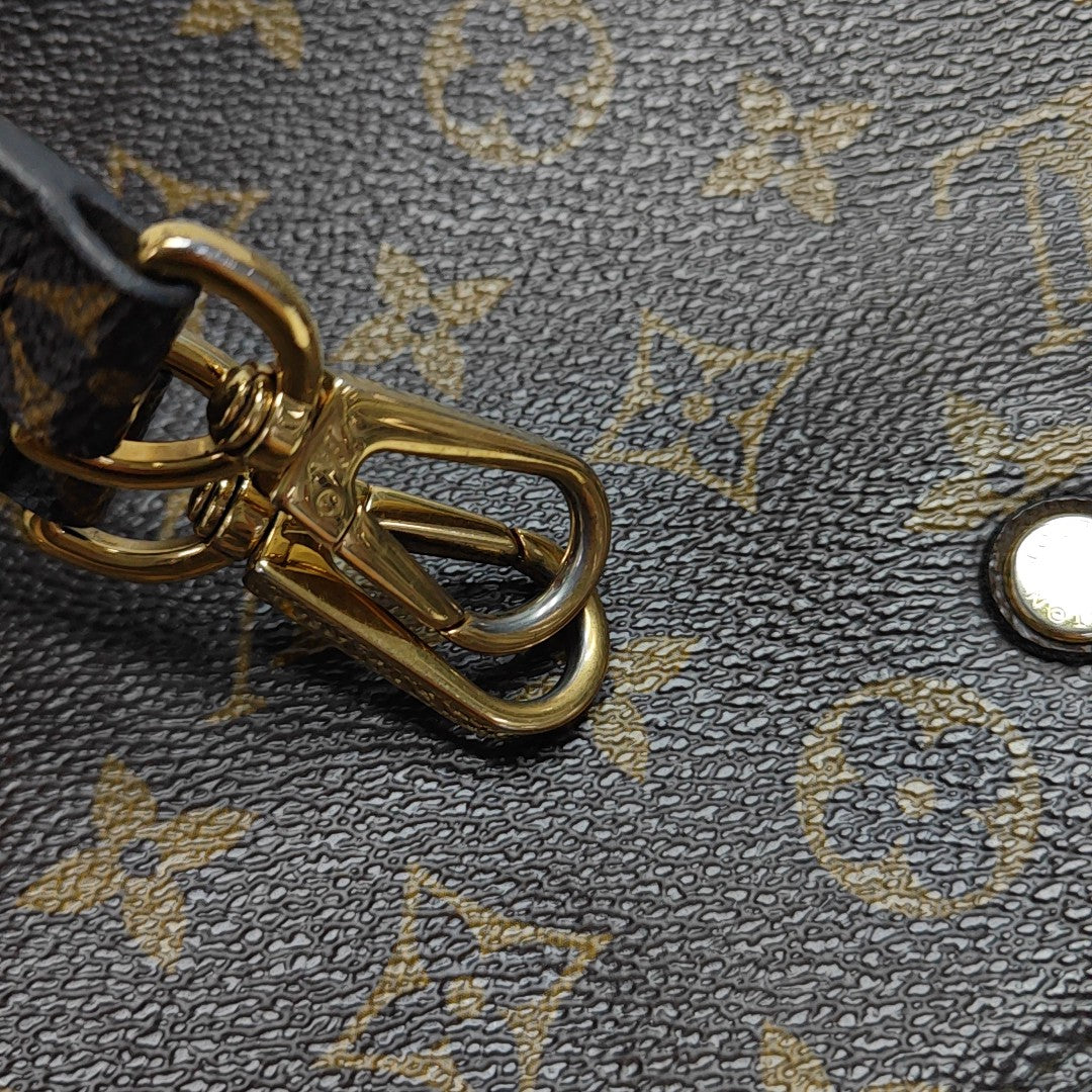 MONTAIGNE BB Monogram Coated Canvas Brown