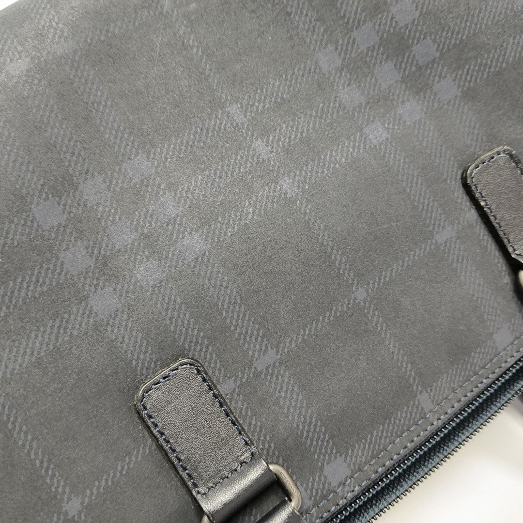 Coated Canvas Top Handle Bag Black