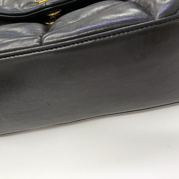 PUFFER Small Quilted Lambskin Black