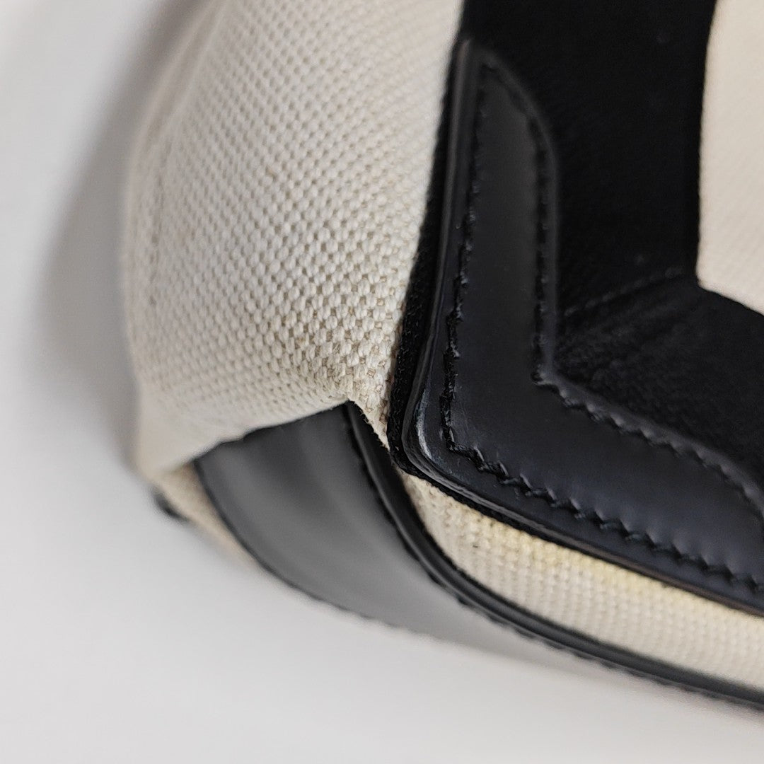 Navy Mini Canvas White