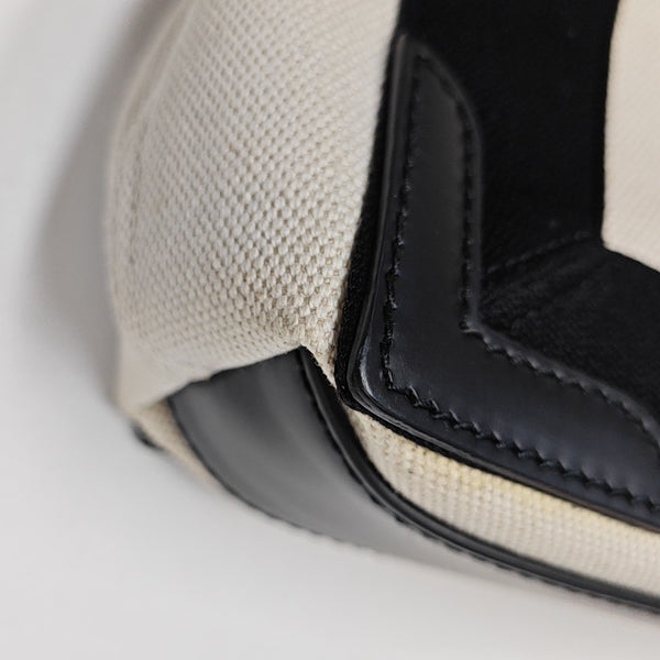 Navy Mini Canvas White