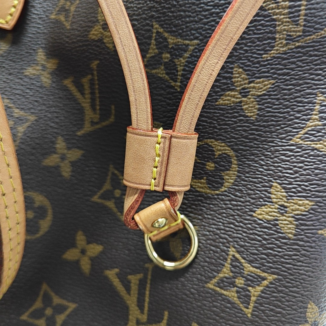 NEVERFULL MM Monogram Coated Canvas Brown