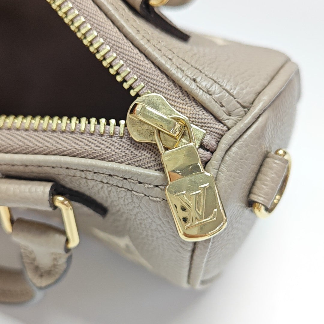 SPEEDY Nano Monogram Calfskin Gray