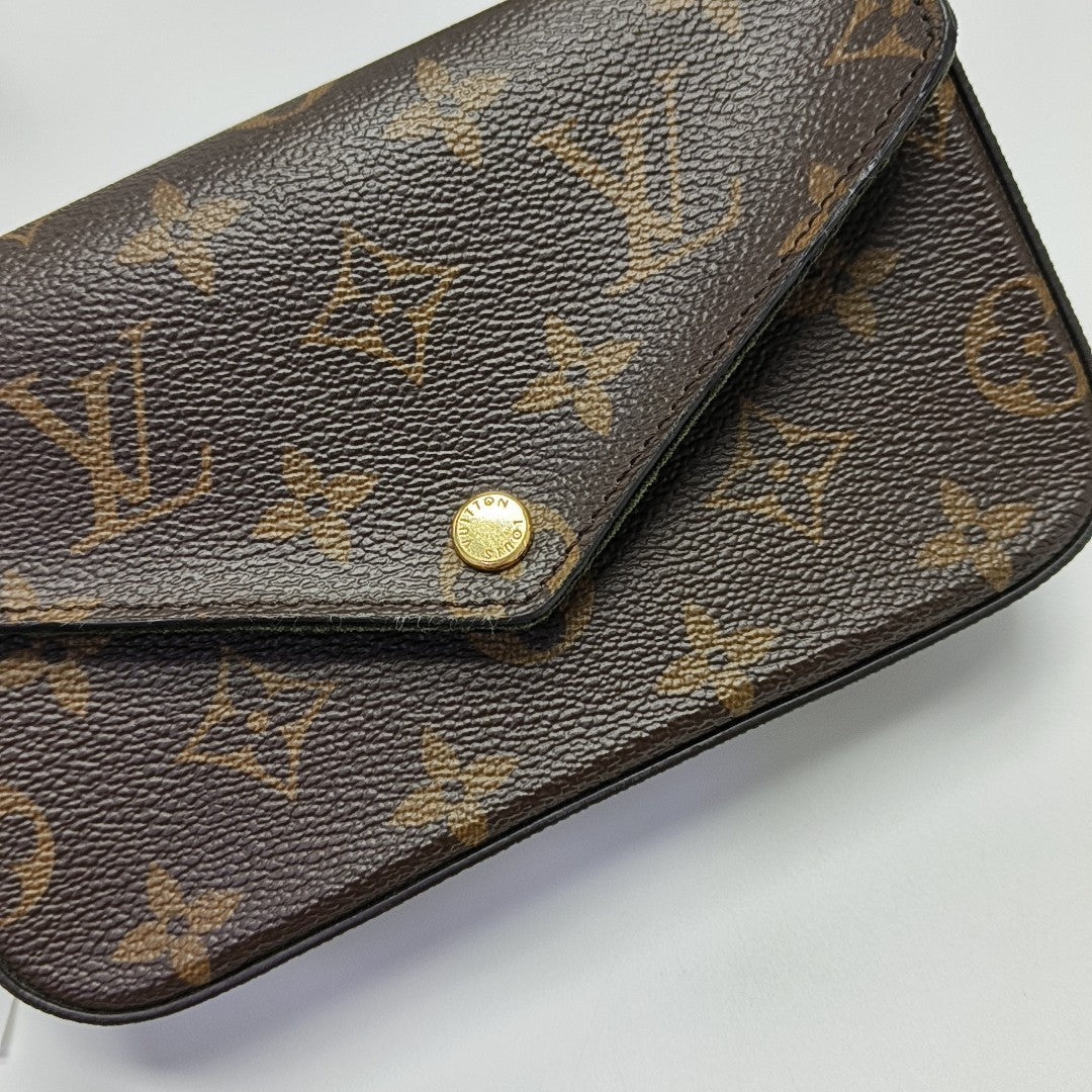 FÉLICIE Monogram Coated Canvas Brown