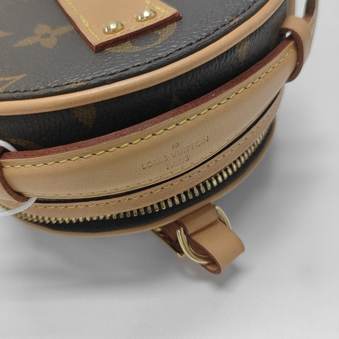 BOITE CHAPEAU Mini Monogram Coated Canvas Brown