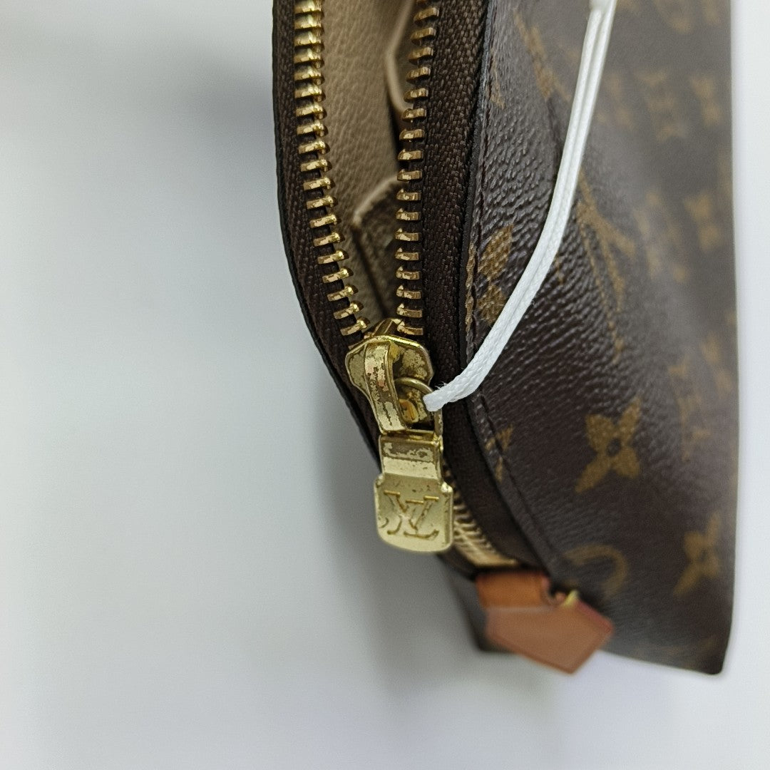 COSMETIC Monogram Coated Canvas Brown