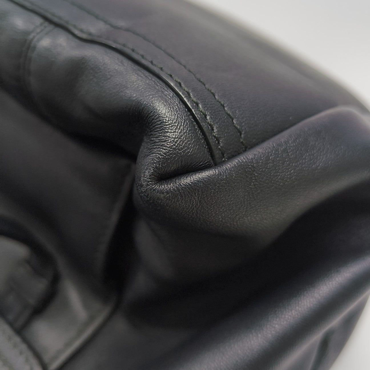 Lambskin Top Handle Bag Black