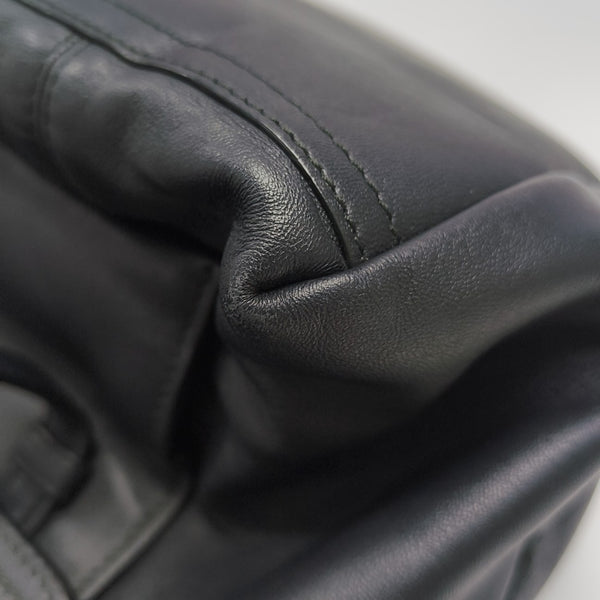 Lambskin Top Handle Bag Black