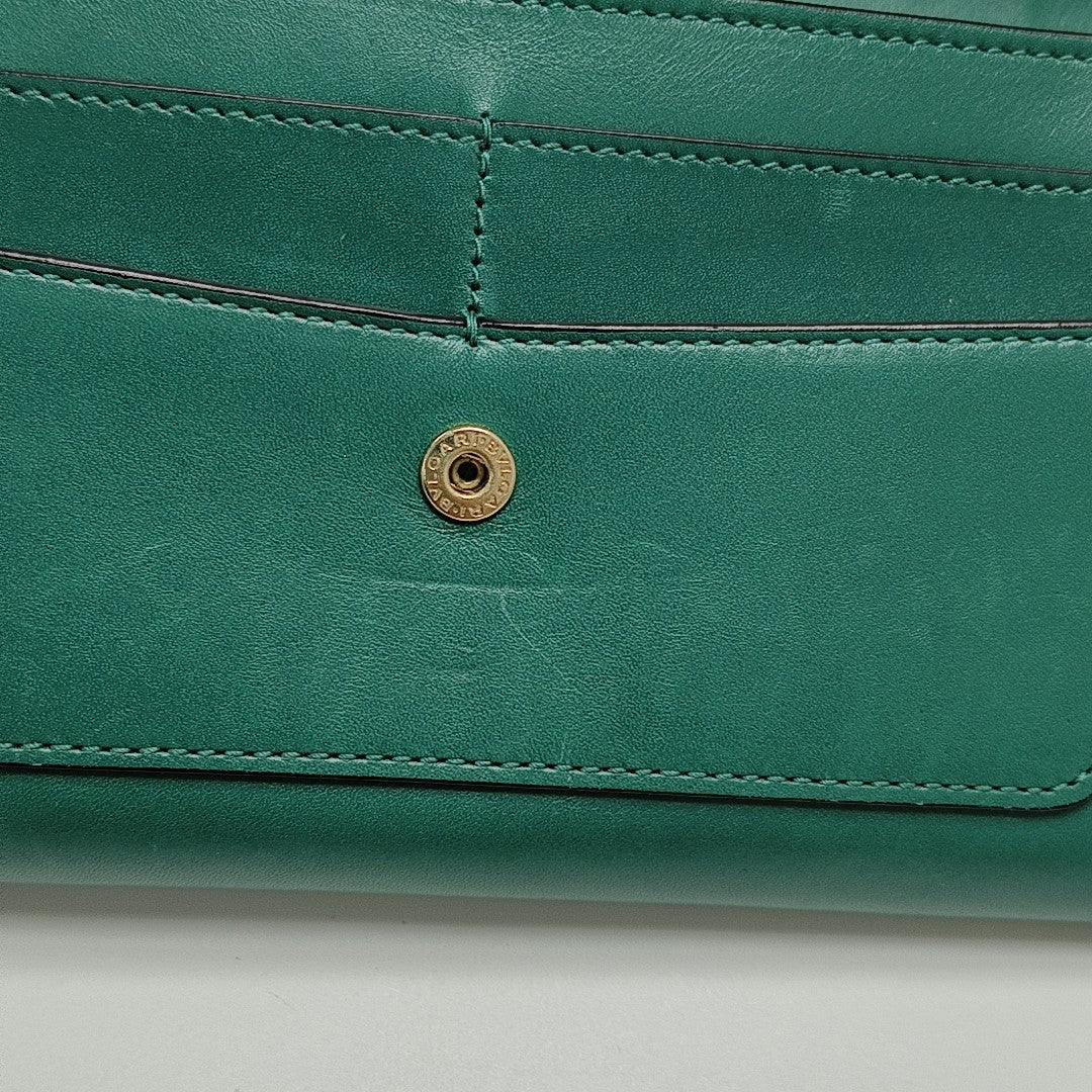 SERPENTI FOREVER Calfskin Green Wallet