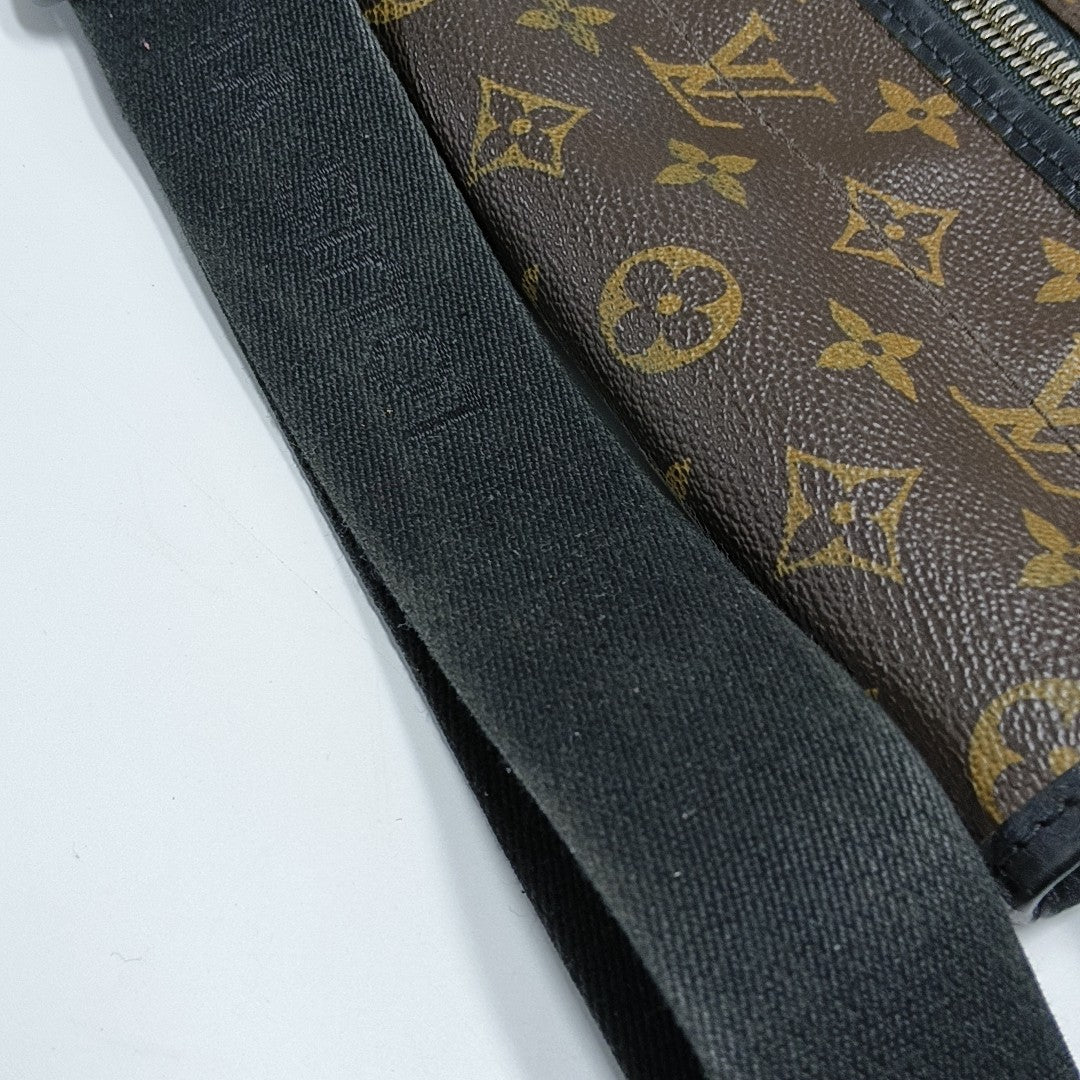 BASS Monogram Coated Canvas Brown