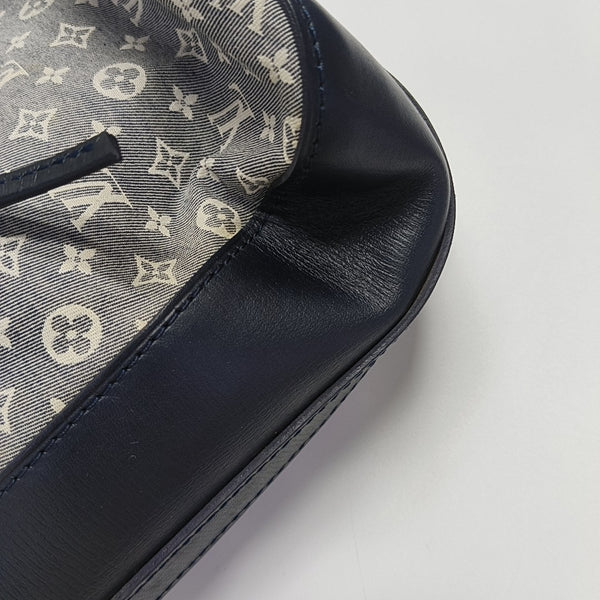 Monogram Denim Bucket Bag Gray