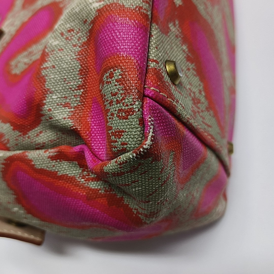 Canvas Top Handle Bag Multicolor