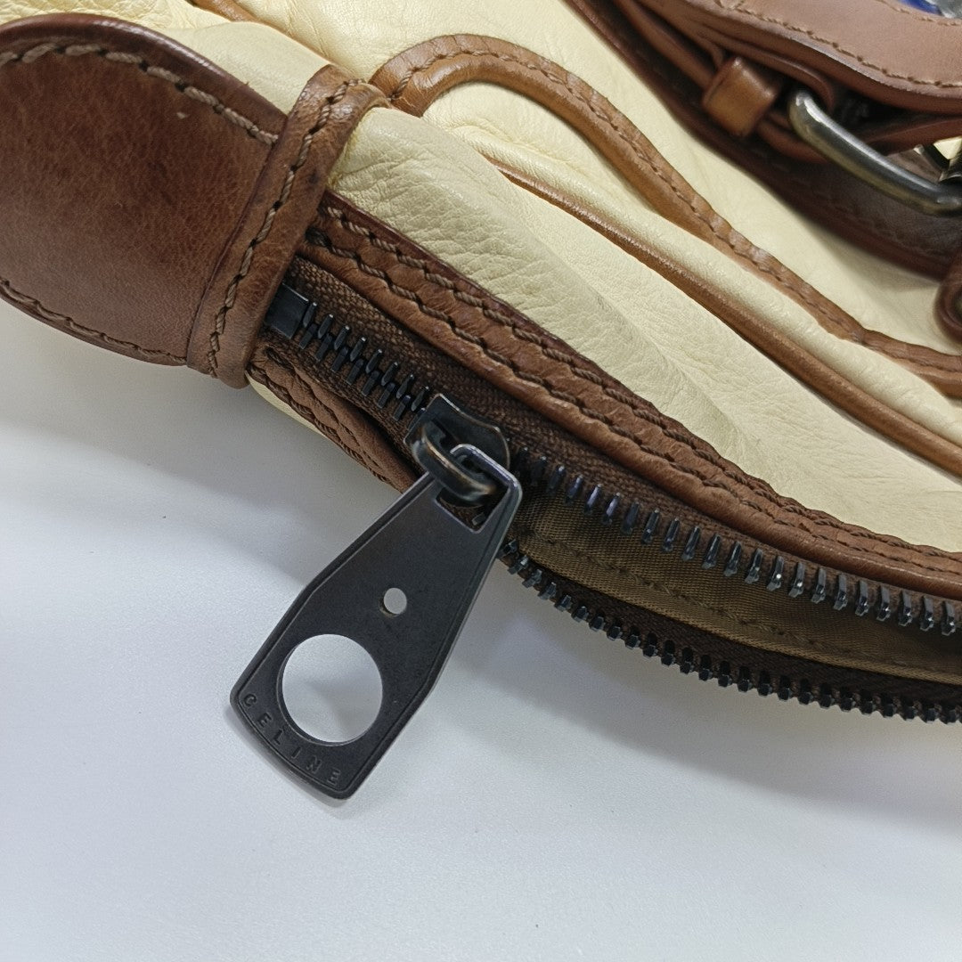 Calfskin Top Handle Bag Beige