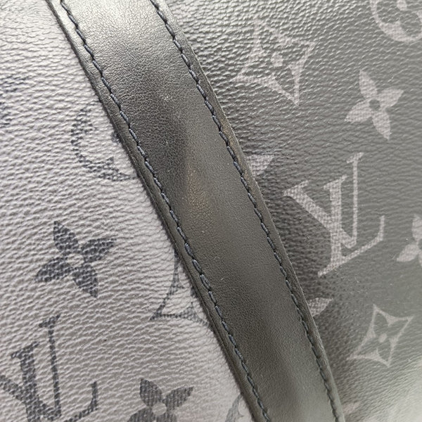 KEEPALL 50 Monogram Coated Canvas Gray