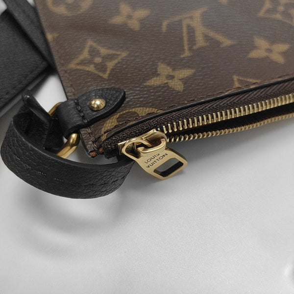 LOW KEY HOBO MM Monogram Calfskin Black