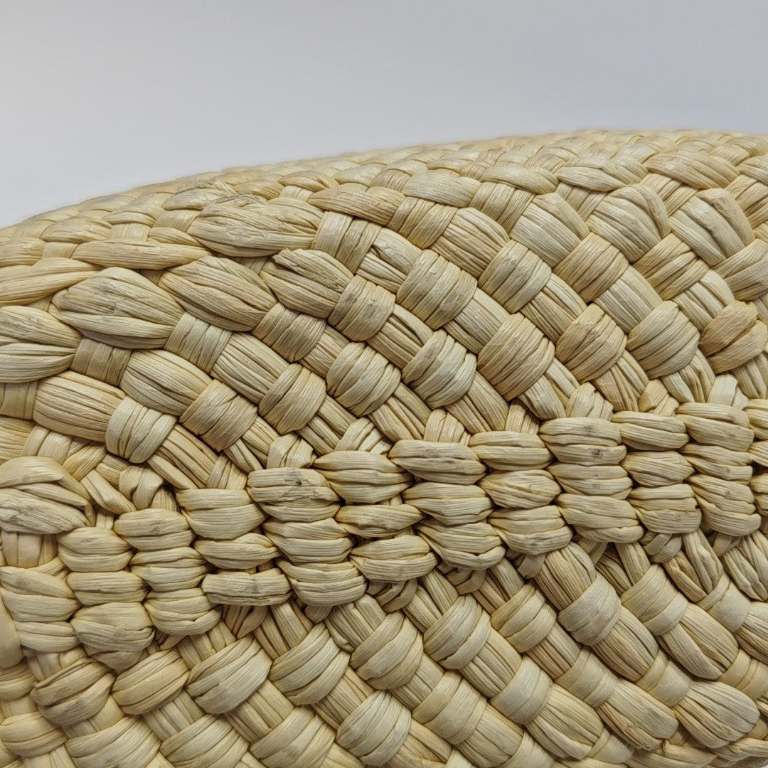 Straw Shoulder Bag Beige