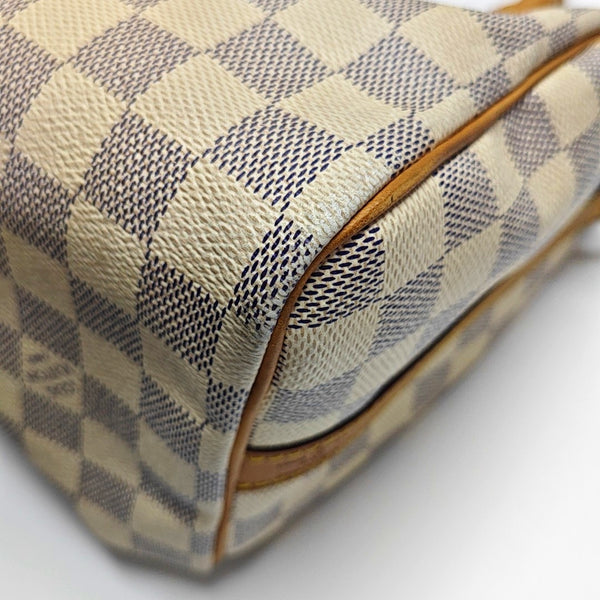 SPEEDY 25 Damier Azur Coated Canvas White