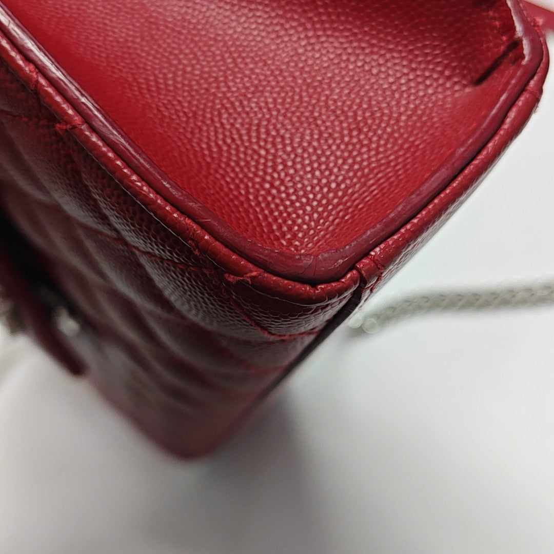 ENVELOPE Medium Quilted Calfskin Red