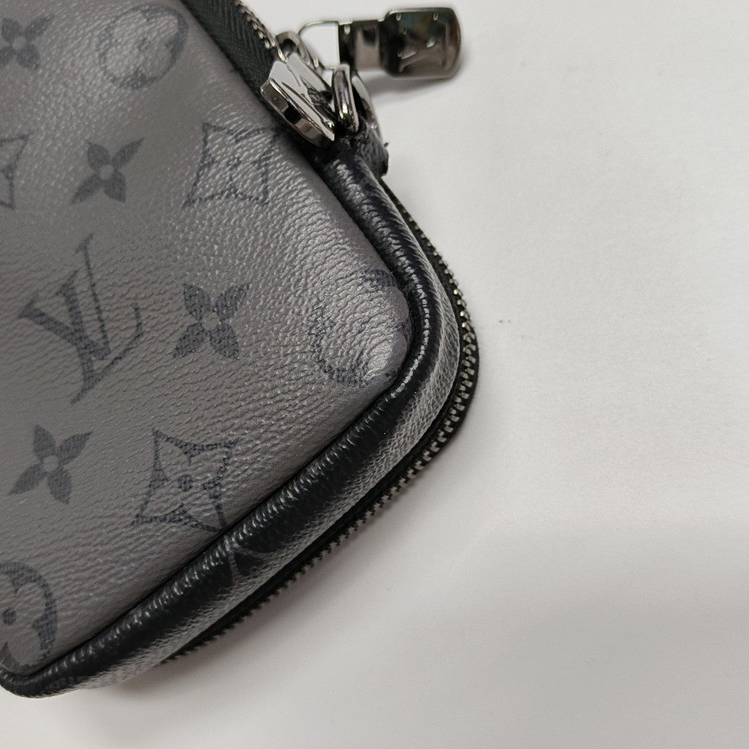 DOUBLE Monogram Coated Canvas Gray