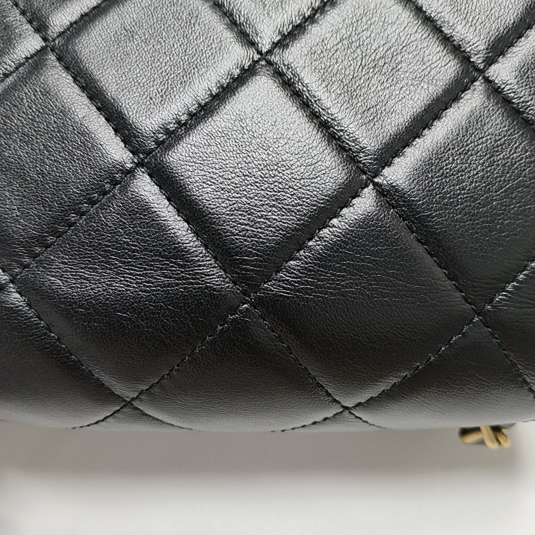 Quilted Lambskin Black