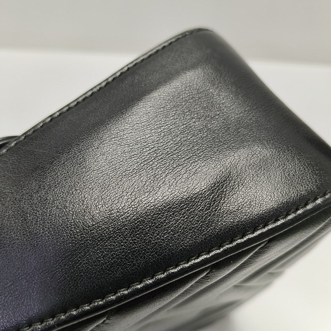 GG Marmont Mini Quilted Calfskin Black