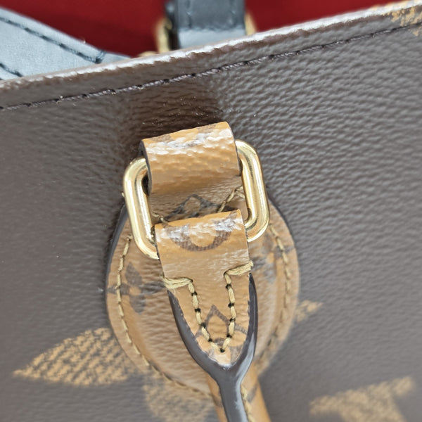 ONTHEGO MM Monogram Coated Canvas Brown