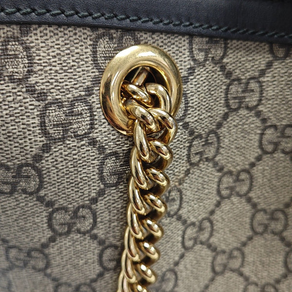 Padlock Medium Monogram Coated Canvas Beige
