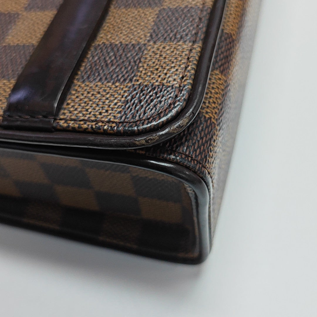 TRIBECA Damier Ebene Coated Canvas Brown
