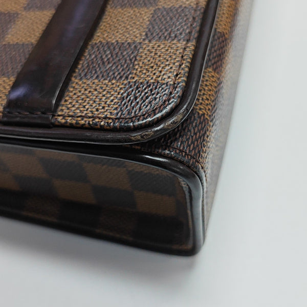 TRIBECA Damier Ebene Coated Canvas Brown