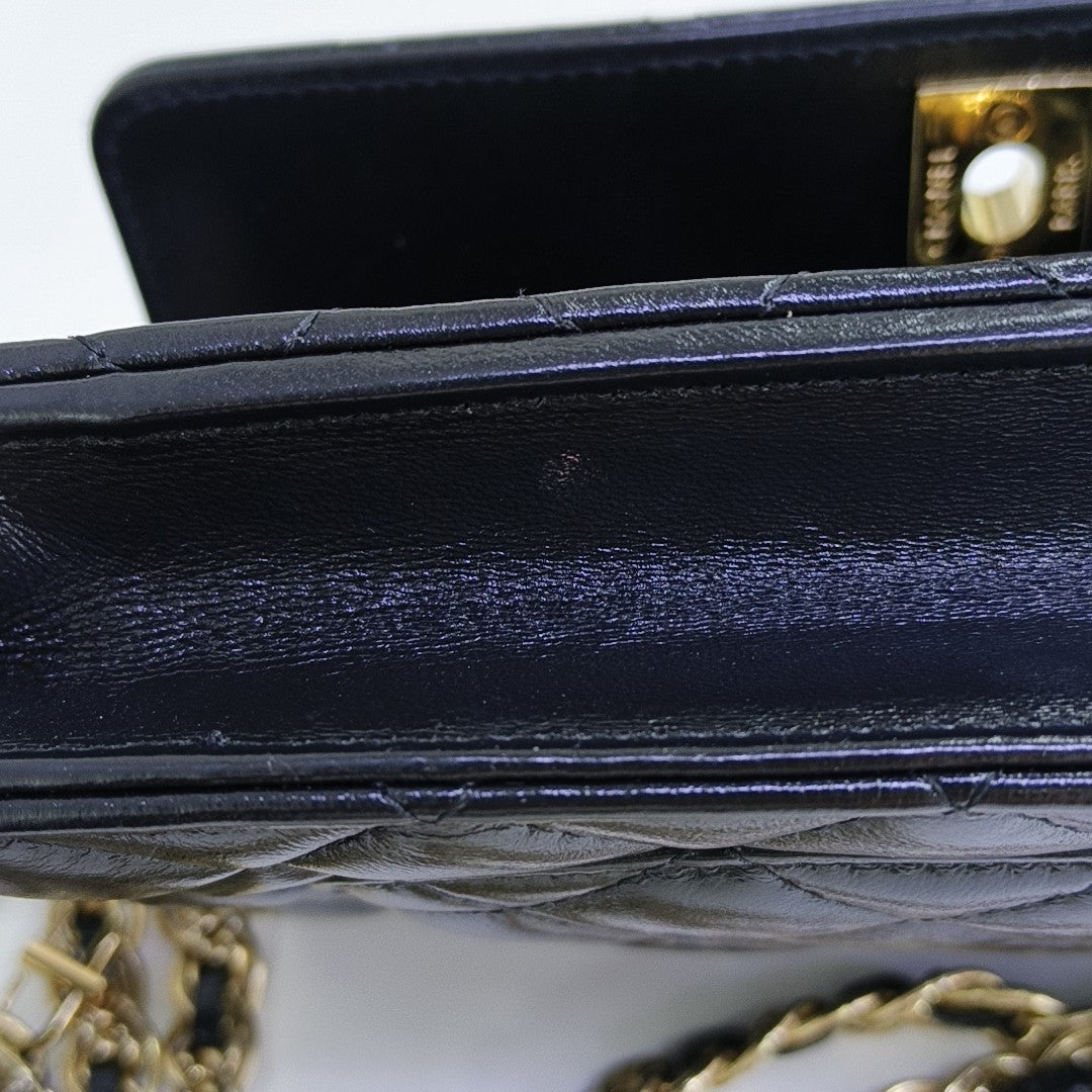 WOC Quilted Lambskin Black