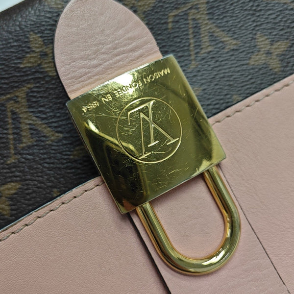 LOCKY BB Monogram Coated Canvas Pink