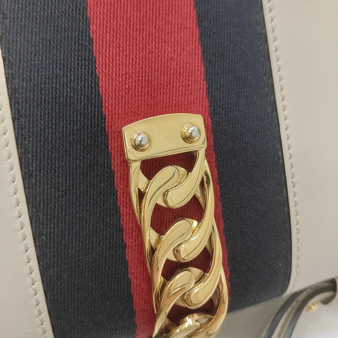 Sylvie Small Calfskin White