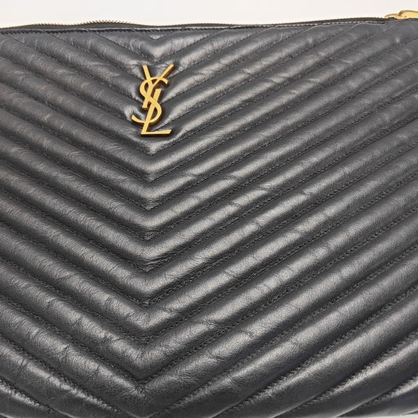 MONOGRAM Chevron Calfskin Black