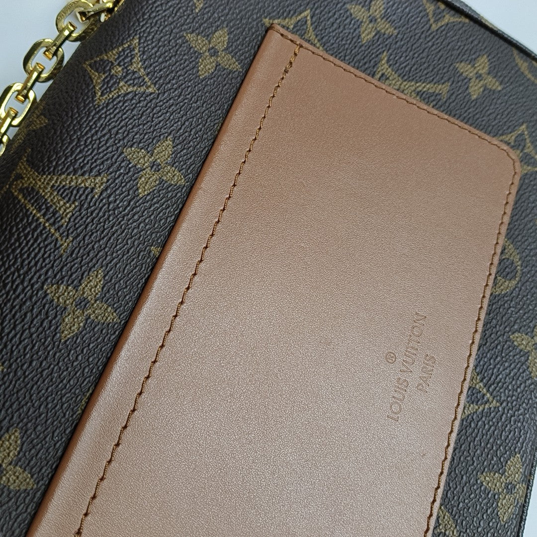 MARCEAU Monogram Coated Canvas Brown
