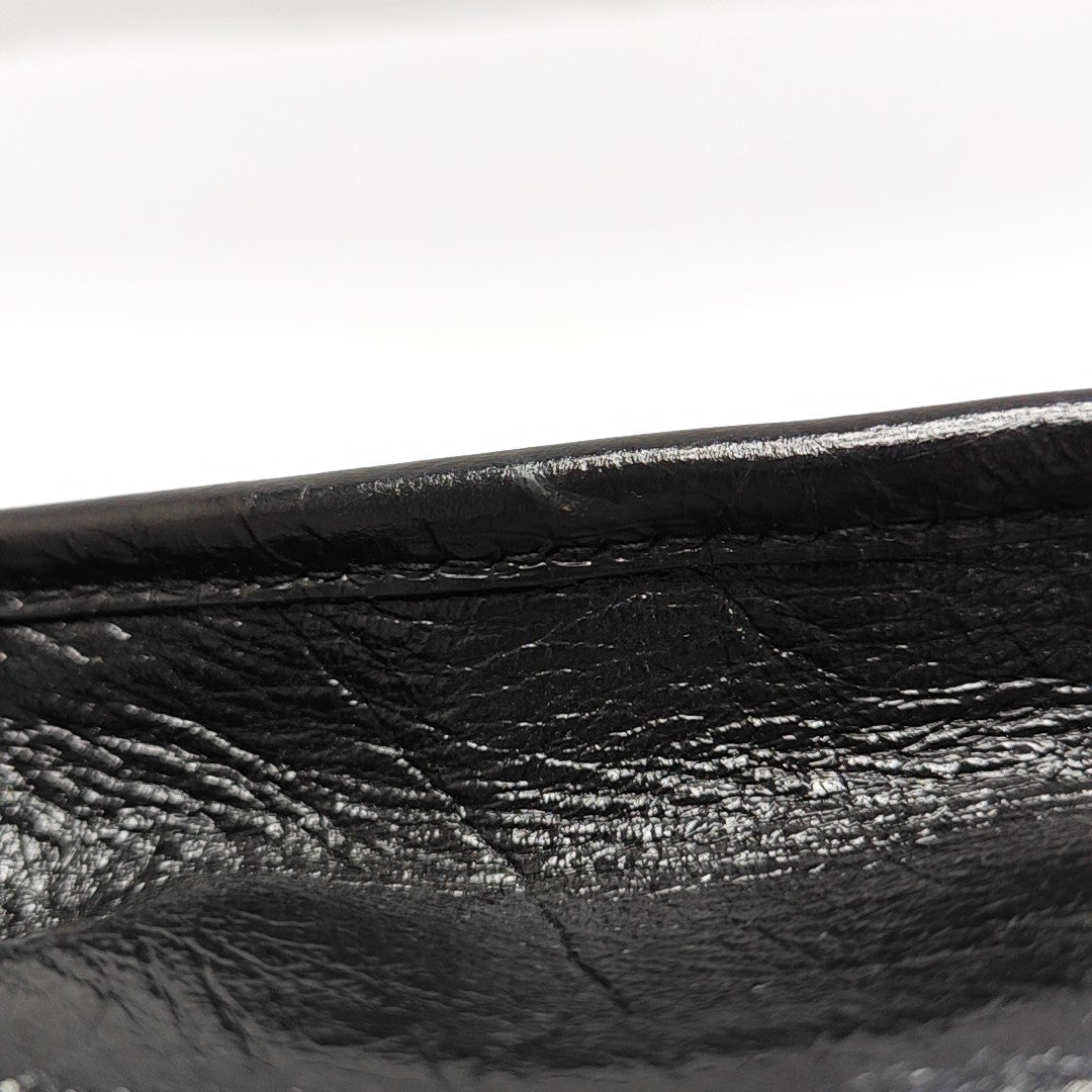 NIKI Medium Chevron Calfskin Black