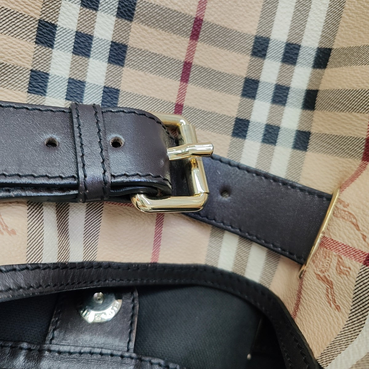 Coated Canvas Tote Bag Brown