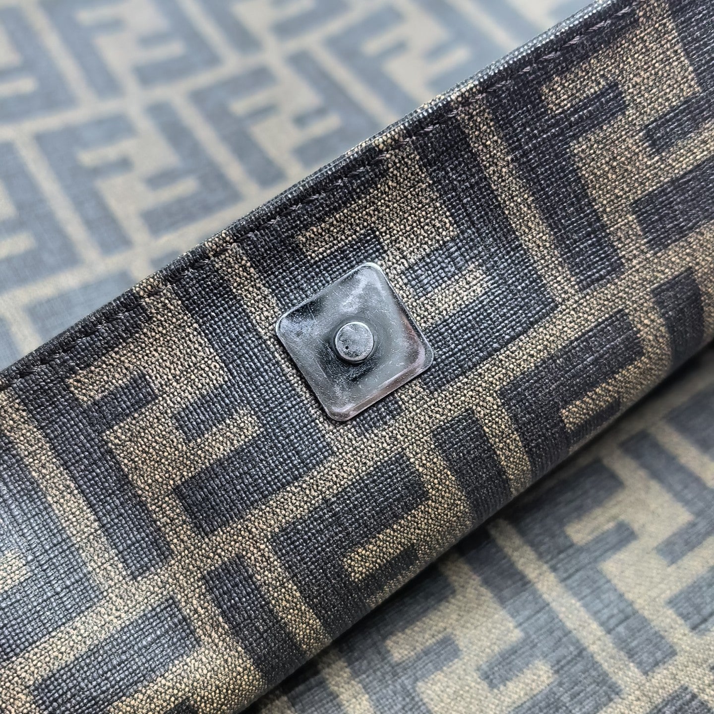 Monogram Coated Canvas Crossbody Bag Brown
