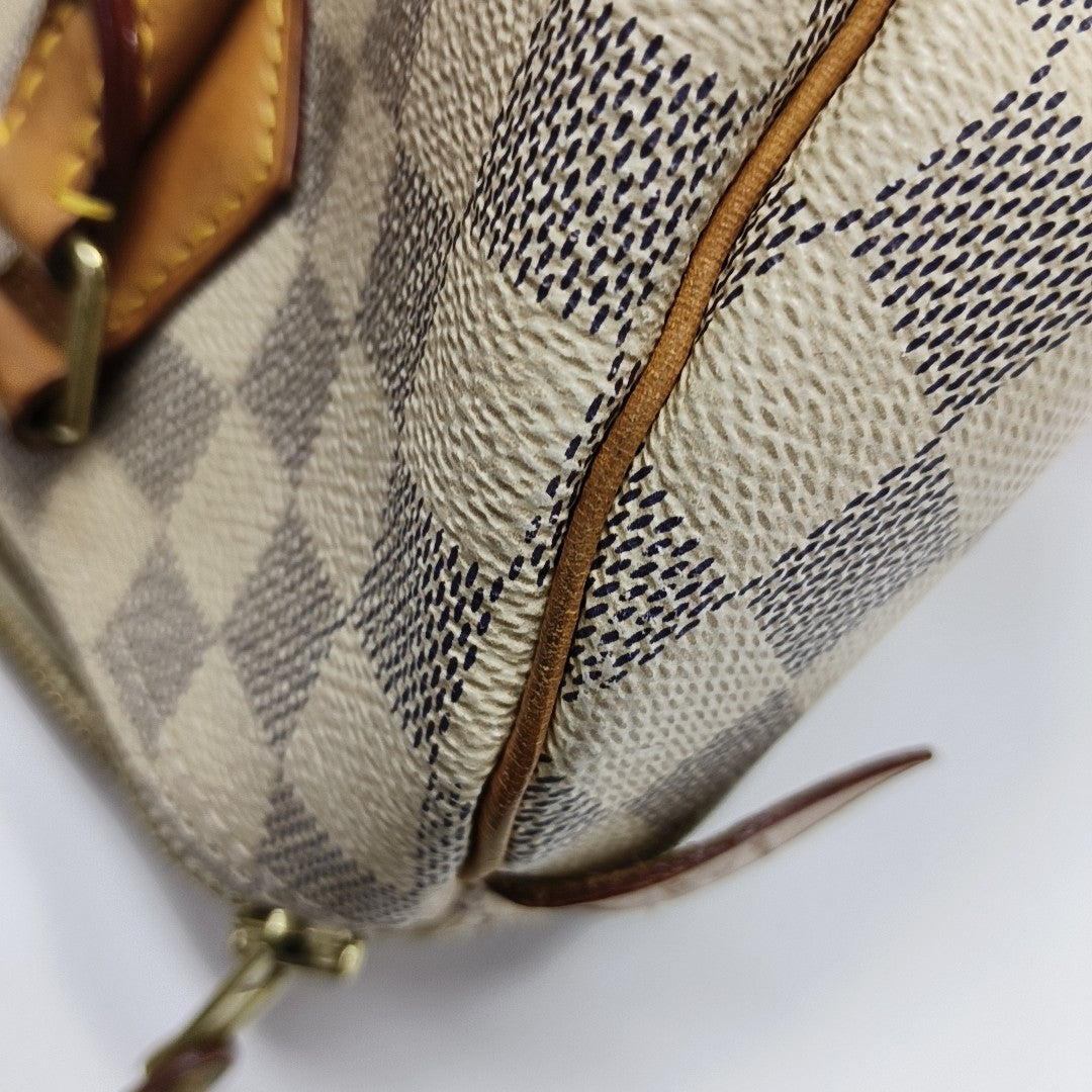 SPEEDY 25 Damier Azur Coated Canvas White