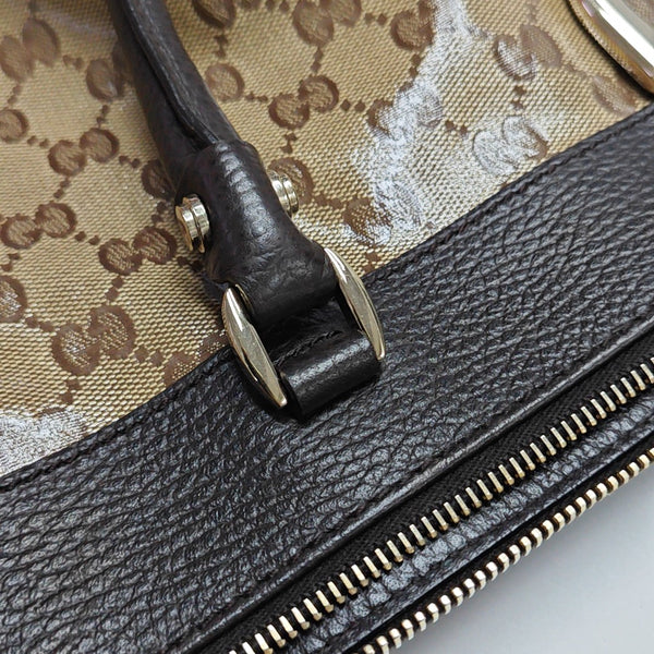 D Gold Monogram Coated Canvas Brown