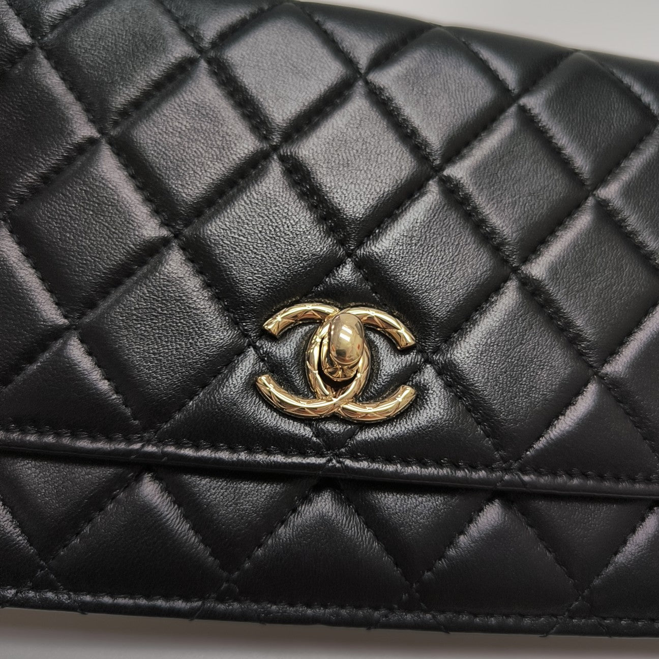 TRENDY CC WOC Quilted Lambskin Black