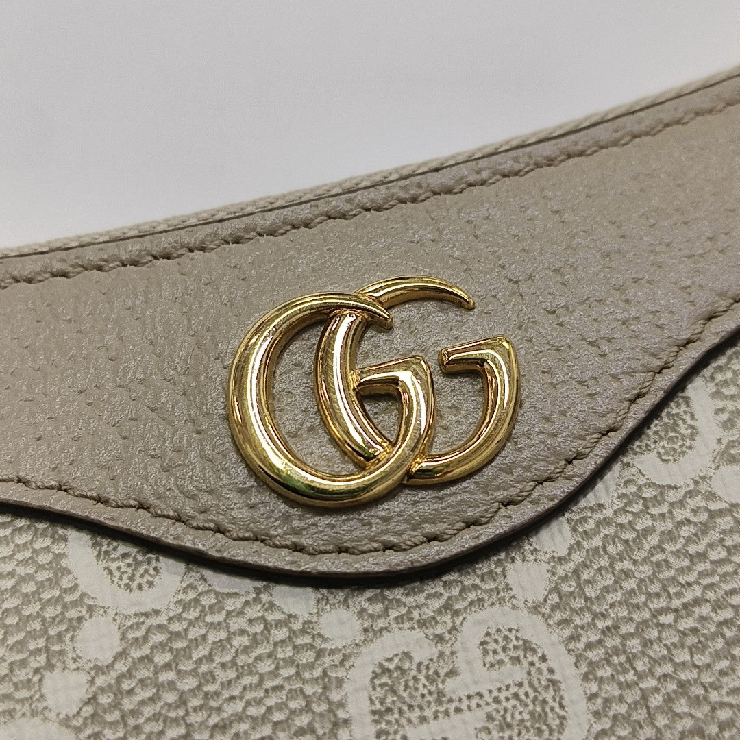 Ophidia Mini Monogram Coated Canvas Beige