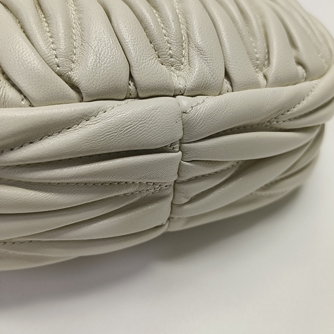 Wander Matelassé Mini Quilted Lambskin White